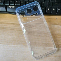Custodia per telefono trasparente nera in TPU morbido della serie Raptor - Cover protettiva in silicone resistente