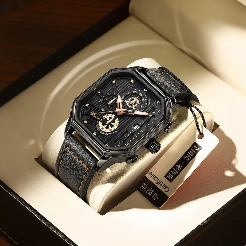 

2022 Square Men Watch Luminous Waterproof Quartz Watch for men Fashion Watches Sports Mens Watch Classic Brand Luxury MAN WATCH