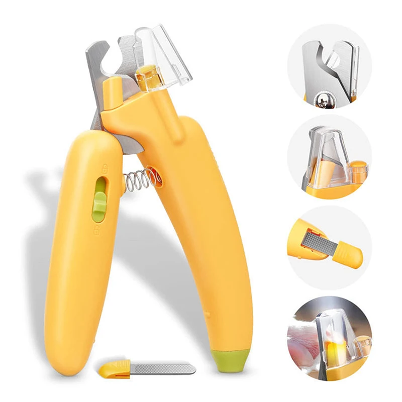 ZOOBERS Cats Nail Clipper with LED light, Banana Pet Nail Clipper to
