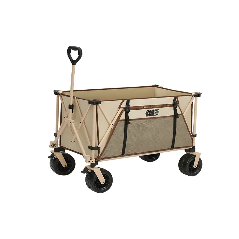 

High capacity Trolley Outdoor Foldable Wagon t With Carry Bag Large Space Collapsible Camping Wagon