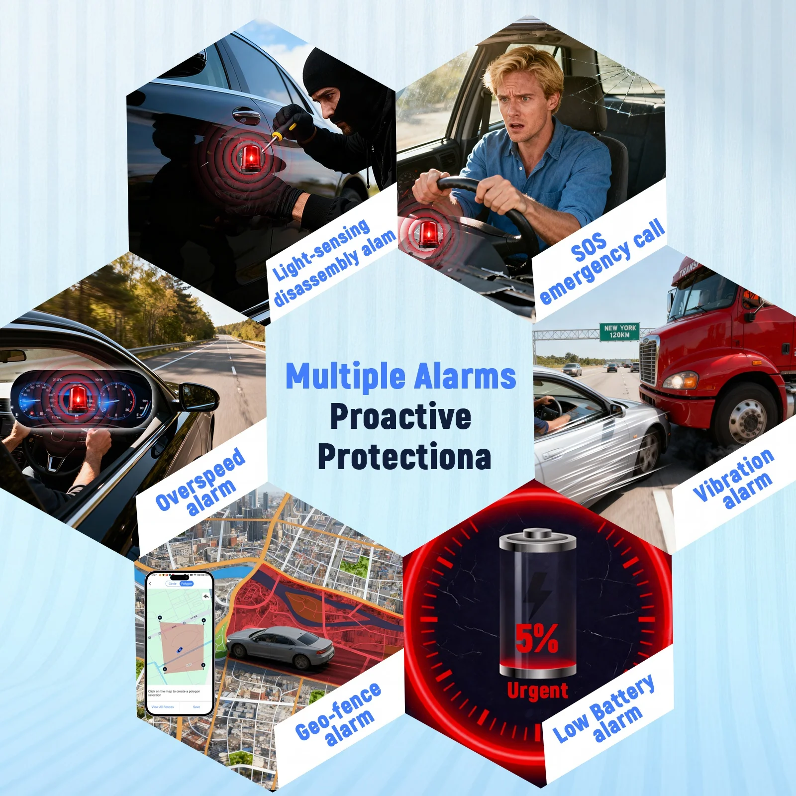 4G GPS Tracker For Vehicle 7500mAh Long Battery Strong Magnetic 4-Star Positioning IP67 Waterproof Multiple Alarms Anti-theft - 5
