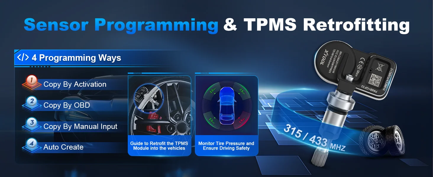 XTOOL InPlus IP819TP TPMS-Diagnosegerät, TPMS-Programmiergerät, TPMS-Anlern- und Aktivierungsgerät, Reifendruckkontrollsensor-Programmierer, Kfz-Diagnosegerät, 3 Jahre kostenlose Updates – Detail 3