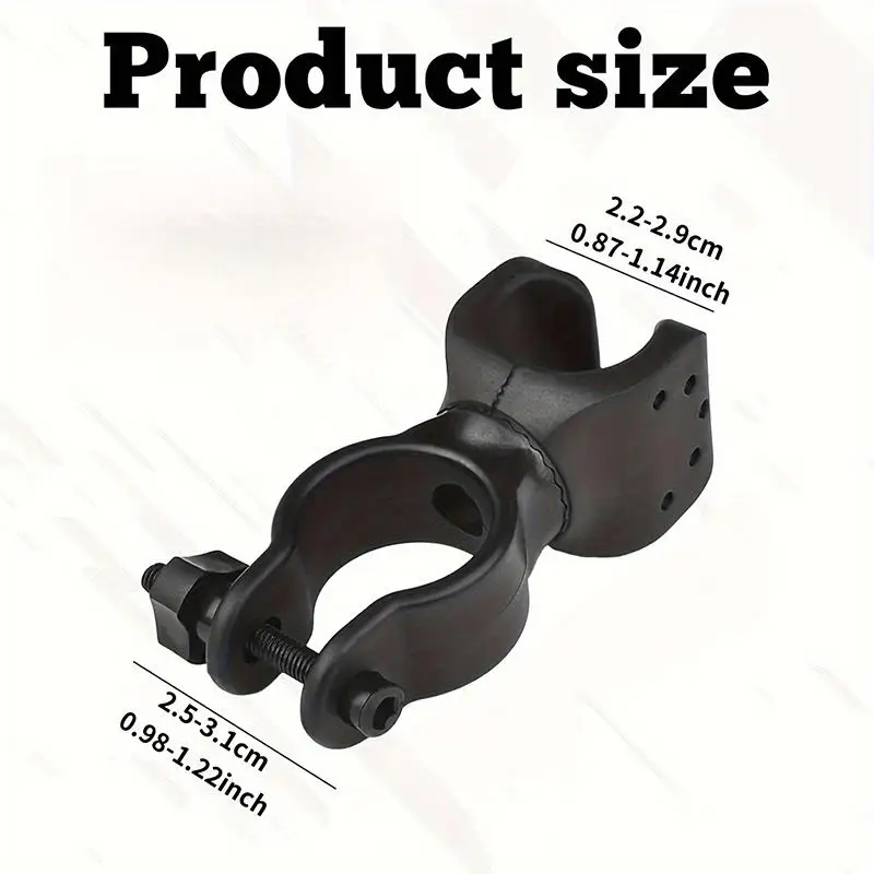 2개입 U자형 360도 회전 자전거 클립 자전거 손전등 홀더 ?   2세대 ABS 플라스틱 라이트 클립 스탠드 홀더