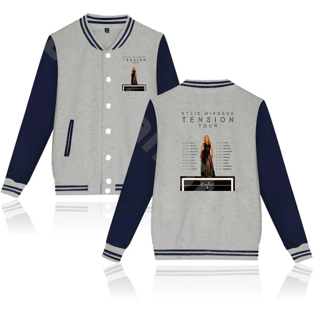 Kylie Minogue Baseball Jacket Vintage 90s Longsleeve Men Women Streetwear Jackets Hip Hop Baseball Uniform Harajuku Clothing 2
