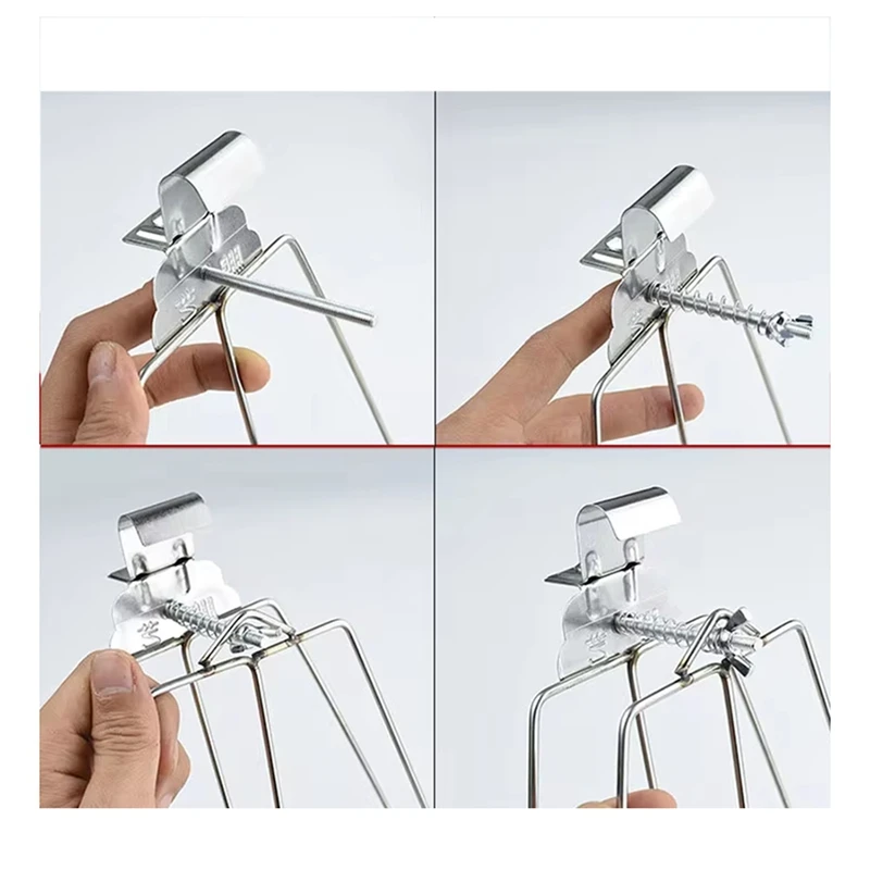Practical Chicken Roast Duck Clip Stainless Steel Oven Grill BBQ Tool Skewers Grilled Fish Clip Hook Barbecue Tool-A97Q