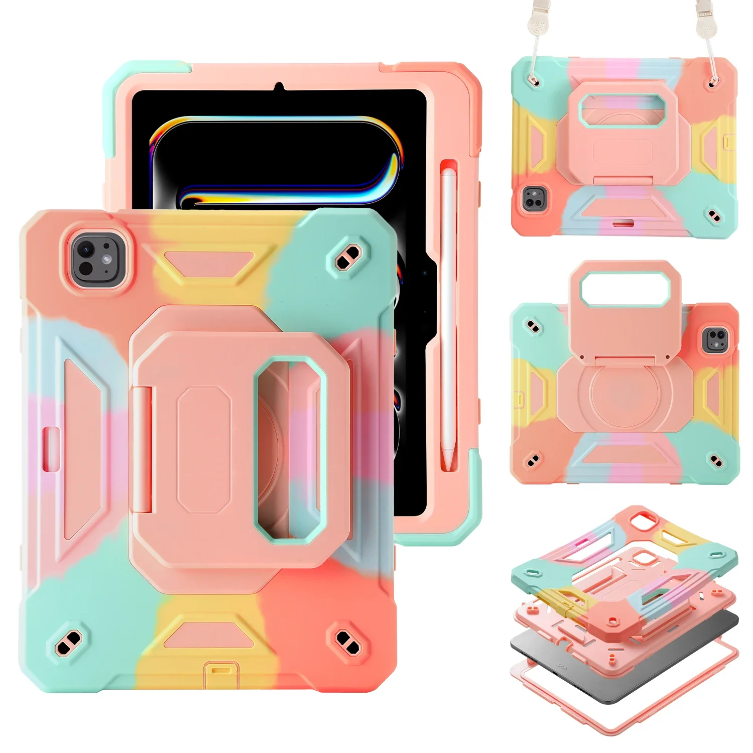 Premium 360-Degree Rotation Shockproof Tablet Stand Case