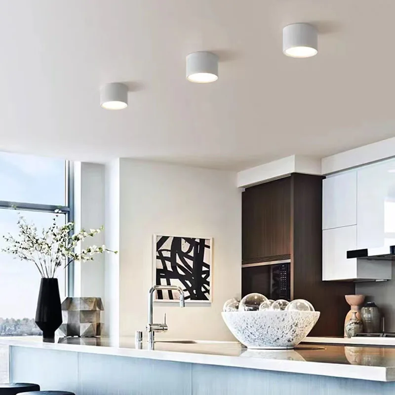 DC12V 표면 장착형 LED 다운라이트 5W 7W 9W 12W 18W 드라이브리스 LED 천장 스포트라이트 북유럽 모던 실내 조명
