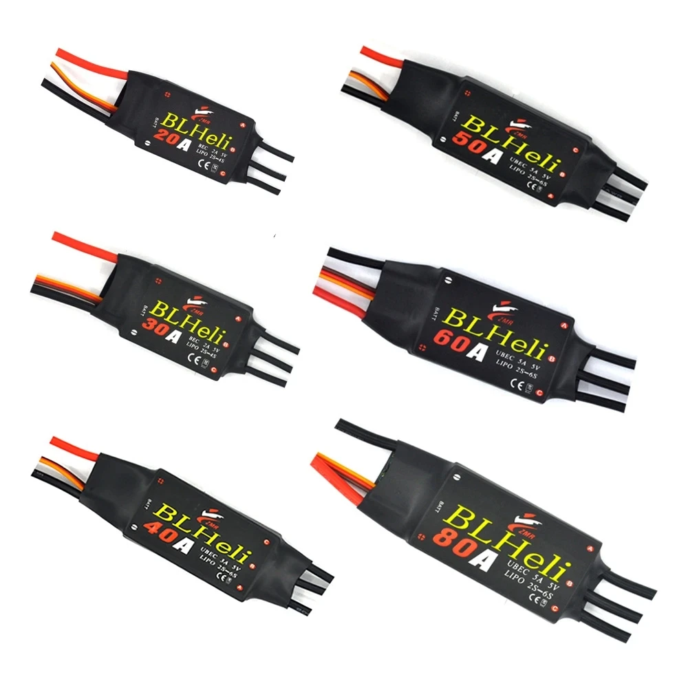 

ZMR blhelisseries 12A 20A 30A 40A 50A 60A 80A ESC Бесщеточный многовинтовой четырехосевой электрический контроль для FPV радиоуправляемого гоночного дрона