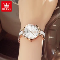 OLEVS 5872 mode marque de luxe Quartz montre pour femme élégant en céramique or Rose robe étanche montre pour femme Relogio Feminino 3