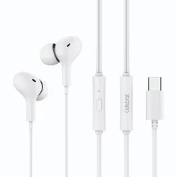 Wired Type - C Earbuds with HiFi Stereo Sound and Built - in DAC Microphone (White)