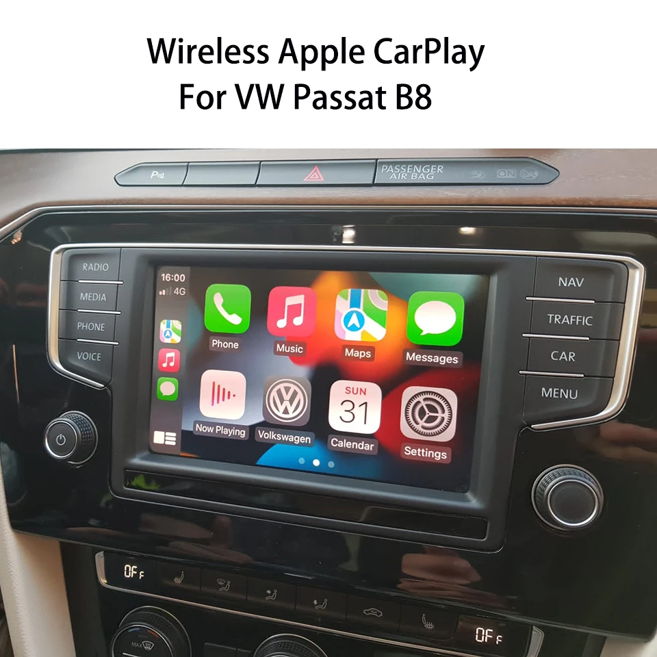 Wireless CarPlay Kit Fit For Volkswagen MIB MQB Arteon Crafter Polf 7 T-Roc Car Play Android Auto Apple Mirroring Interface