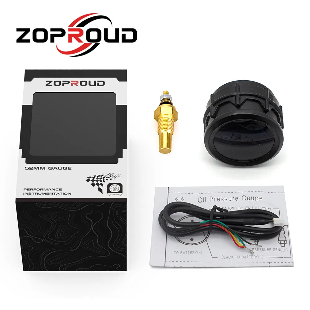 2인치 디지털 LED 이중 디스플레이 게이지 수온 전압계 12v/24v