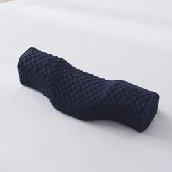 Orthopedic Neck Pillow: Premium Comfort and Breathability with Soft Memory Foam - 45x15x10cm (Navy blue)