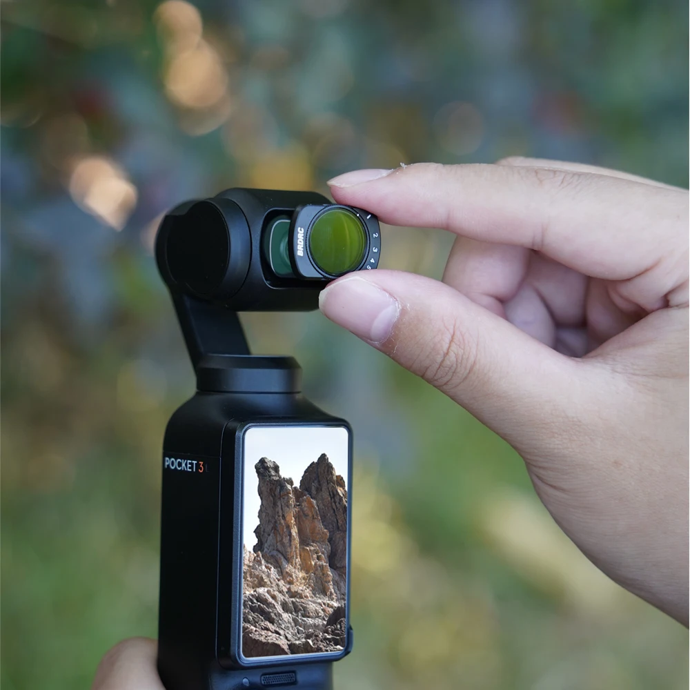 Description Picture 2 of itemBRDRC Pocket 3 VND Filters Kit for DJI Osmo Pocket 3 Adjustable Magnetic VND2-32/VND64-512 lens Handheld Gimbal Camera Accessory