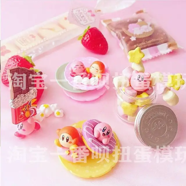 8 Styles Kawali Kirby Shiny Sweet Time Dessert Cake Waddle Dee Miniature Crystal Ball Mestery Blind Box Cashapon Decor Dolls Toy 3