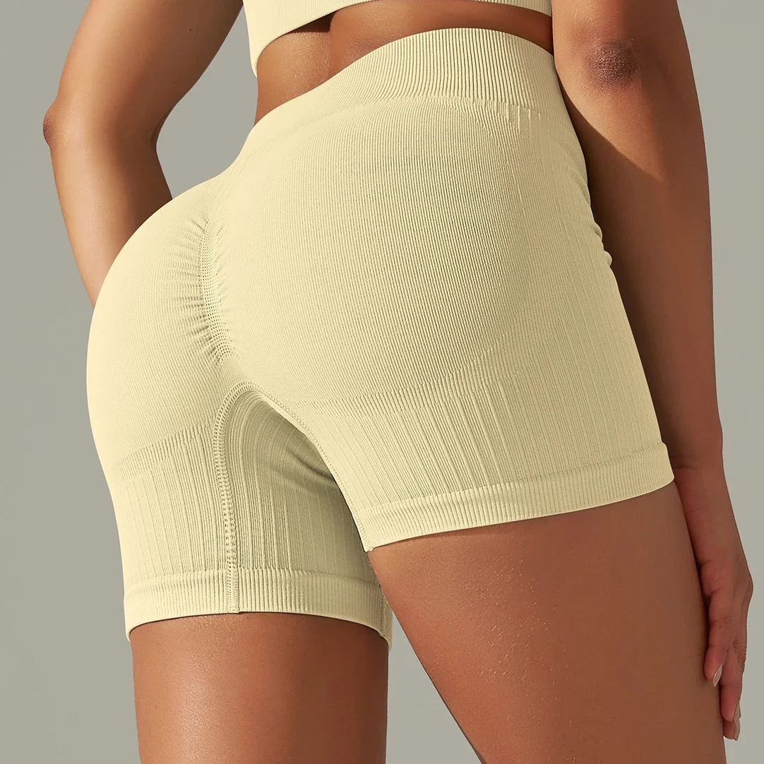 

Женские шорты для спортзала, йоги, спортивная одежда для лифтинга, фитнеса, бесшовные Компрессионные шорты с высокой талией для тренировок и активного отдыха