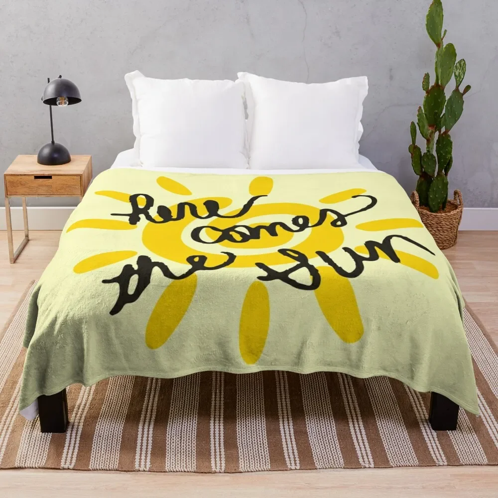 

Here Comes the Sun Sticker Throw Blanket Thermal Luxury Thicken Plush Blankets