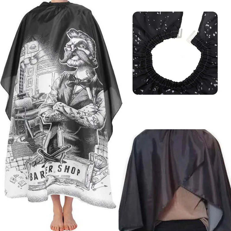 Products Pattern Cutting Hair Waterproof Cloth Salon Barber Cape Hairdresser Apron Haircut Capes Accessories Haircut Cape Hairdressing Cape Beauty Salon Apron Hairdressing Bibs
