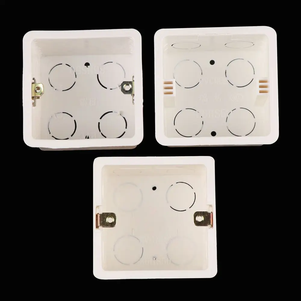 Home Equiments Light Touch PVC Plastic Wall Mounting Box Junction Concealed Bottom Switch Cassette switch box