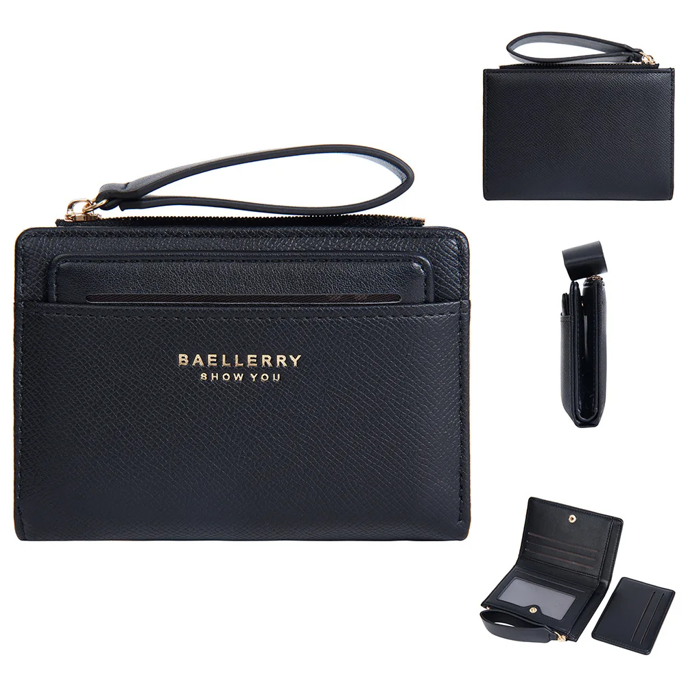 Neue Colorblock Bifold Zipper Schnalle Geldbörse Neue Hand frauen Kurze Brieftasche Mode Multi-slot Karte Halter – Detail 11