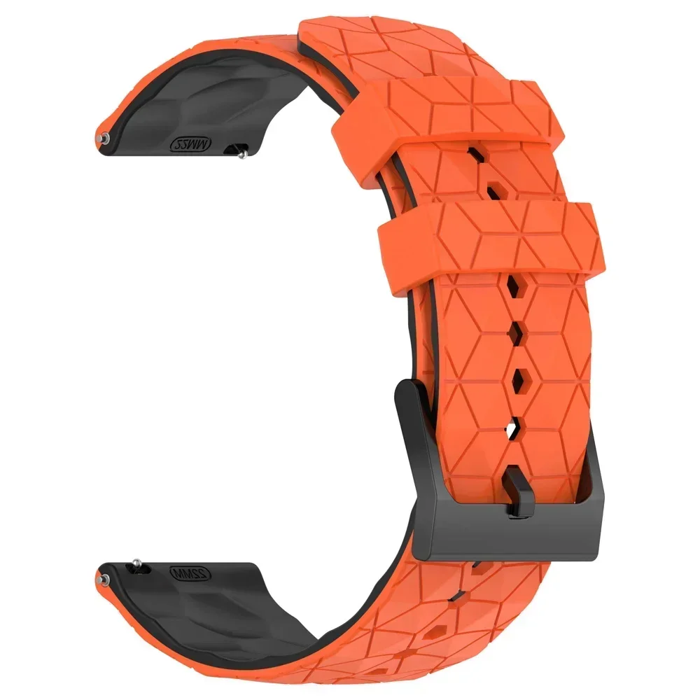 Two-Tone Silicone Sports Watch Strap Bracelet, 20mm/22mm