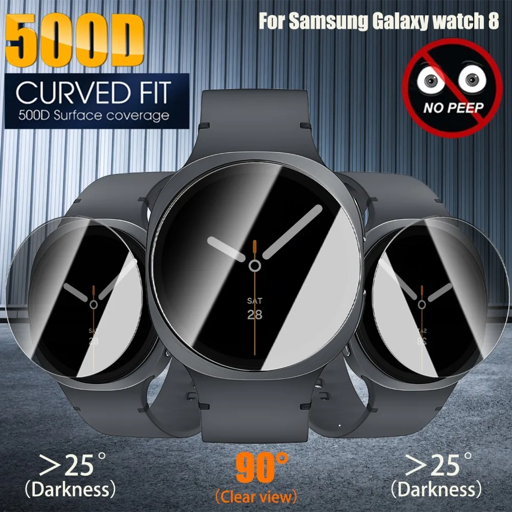 5/1pcs 안티 스파이 강화 유리 삼성 갤럭시 시계 8 40 44mm 클래식 46mm Ultra2025 화면 보호기 쉬운 설치 필름