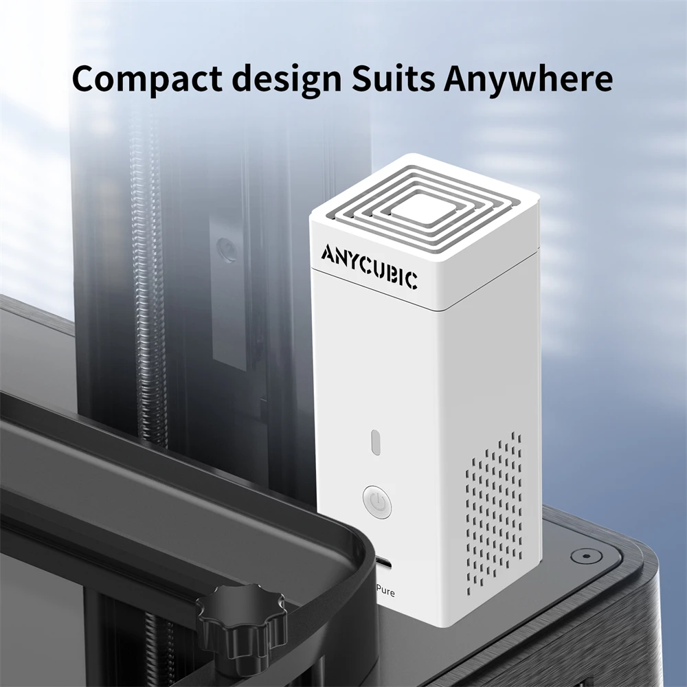 Anycubic-filtro de ar para Impressora 3d Resina Airpure Purificação Eficiente do ar Baixo Ruído Carregado Usb Photon Mono x 4k m3 Plus - Imagem 6