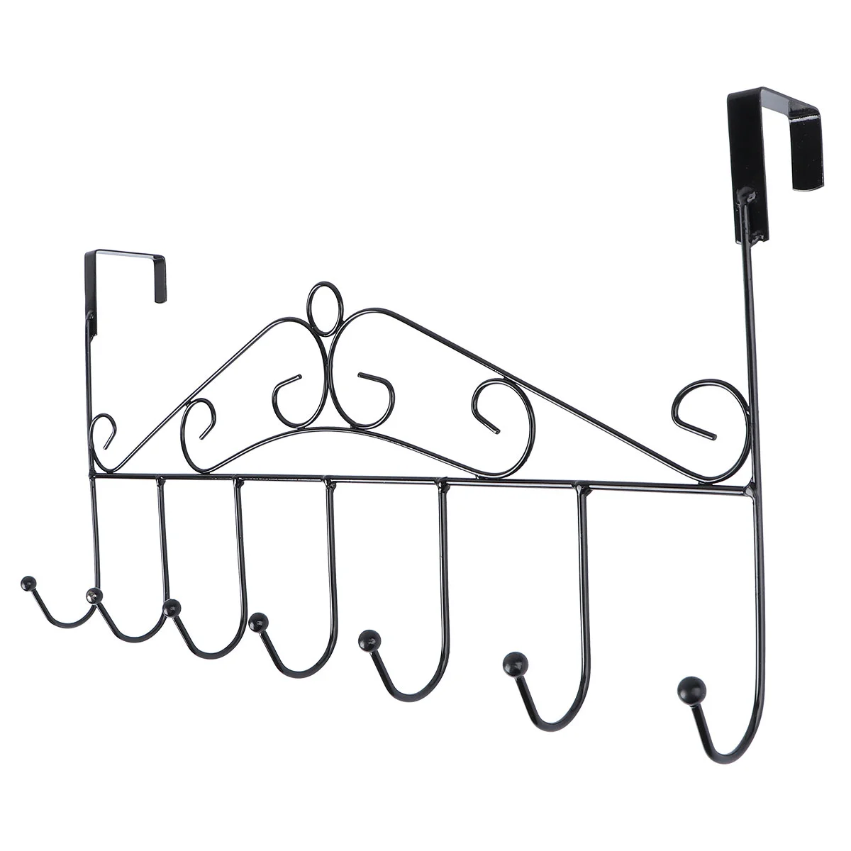 

Hooks Traceless Coat Hanger Rack Bathroom Metal Clothes Kitchen Door Hanging Row