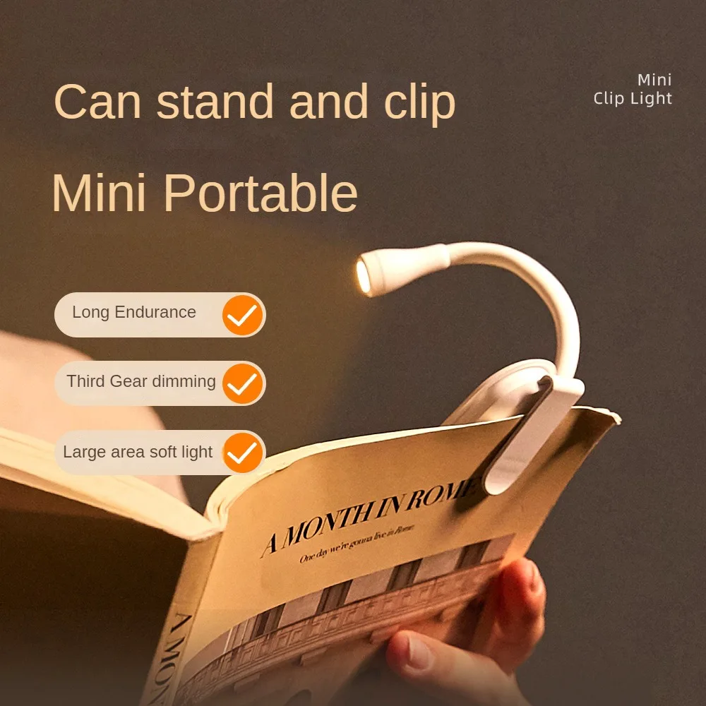 

Portable Bookmark Read Light Adjustable Mini Table Desk Book Reading Lamp Rechargeable Book Light Foldable Eyesight Lights