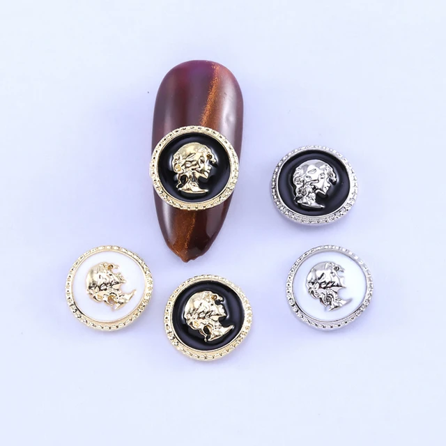 10PCS Chanel Nail Charms Love Drop Gold