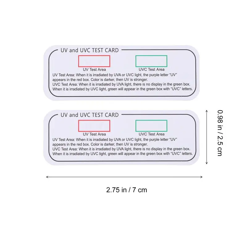 20pcs Light Test Cards UVA UVC Test Cards Light Wavelength Indicator Cards 3