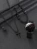 Classic fashion Alloy graduated men's mesh band quartz watch with Necklace Ring Bracelet Set Party Party Gift collection 1