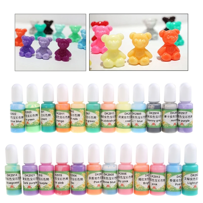 

24 цвета, художественные чернила, спиртовая смола, пигментный набор, жидкая смола, краситель, диффузионные чернила для УФ-смолы,