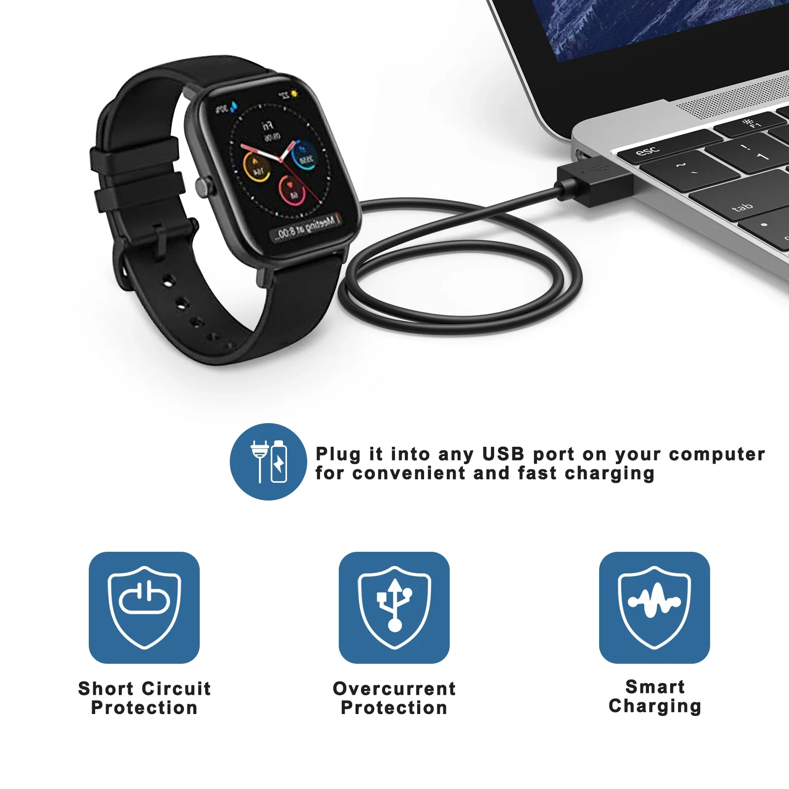 รูปสินค้า สายชาร์จ USB คุณภาพสูง สำหรับ Amazfit ทุกรุ่น