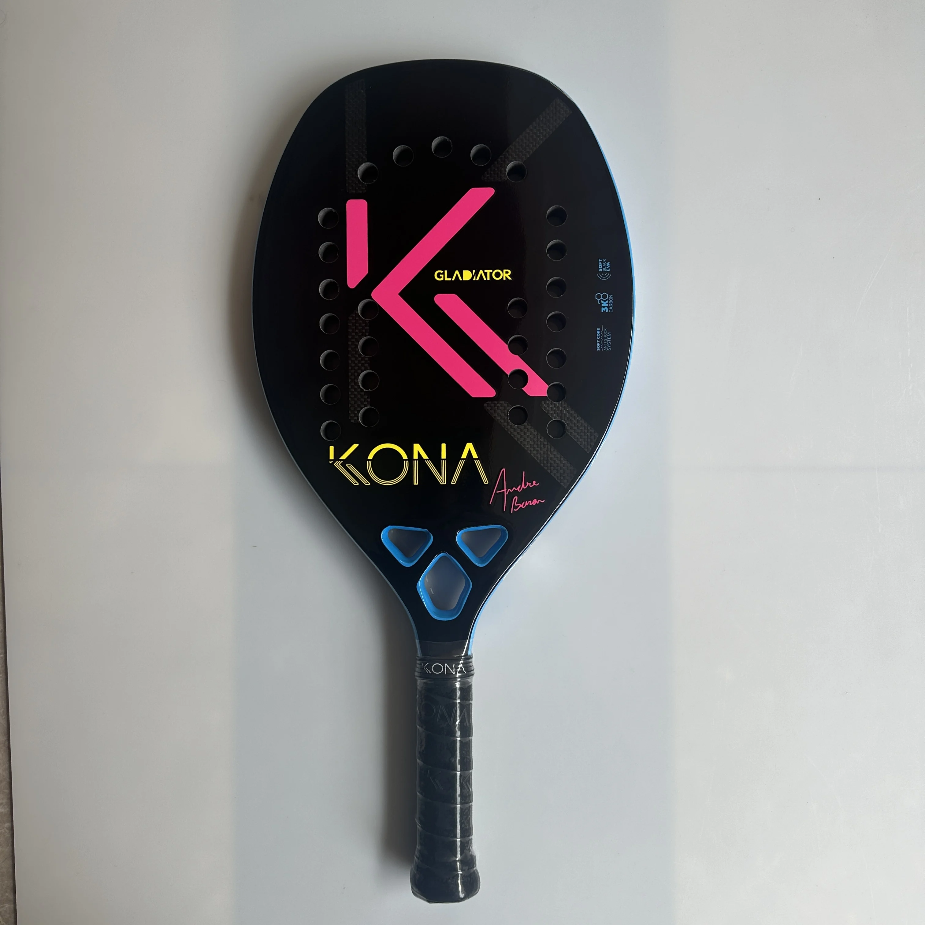 Beach Tennis Racket 3K Full Carbon Fiber Rough Surface Interlayer EVA Foam Opening or Hole in A Utensil Outdoor Sports Racquet tennis racket tennis racket set
