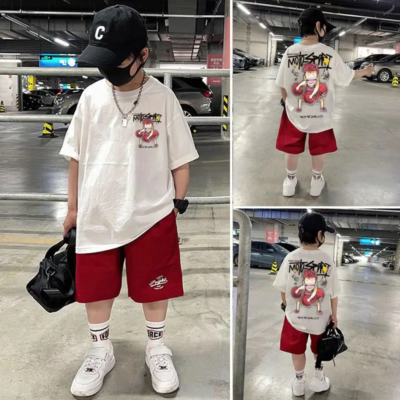 Shohoku Cotton Boys Clothes Sets Summer T-Shirt + Short Pants 2PCS Slam Dunk Sport Basketball Kids Clothing Children Outfits 5