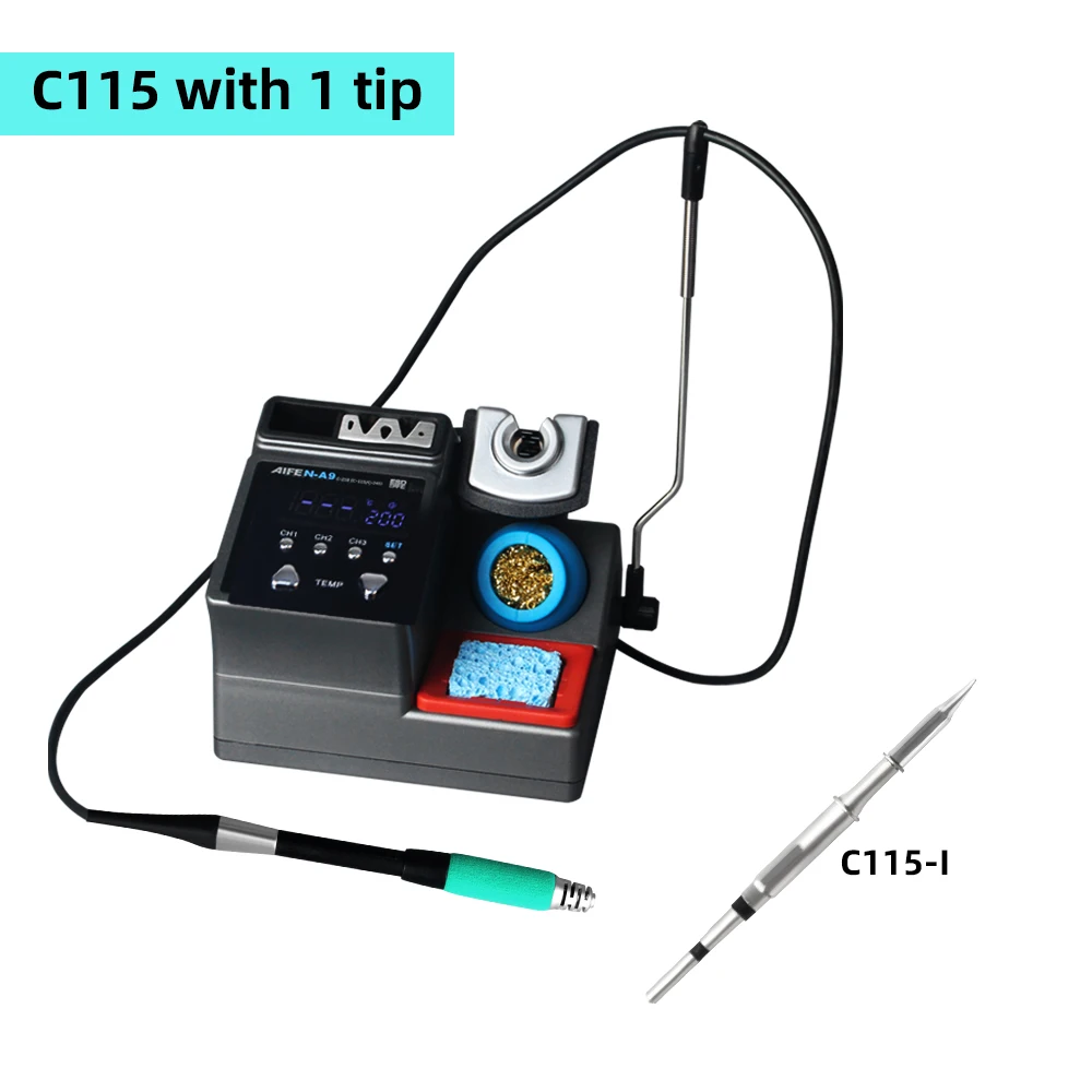 AIFEN-A9 Lead-Free Soldering Station Compatible C115/C210/C245 Handle Chip Temperature Control For BGA PCB Repair Welding ac 225 arc welder Welding Equipment