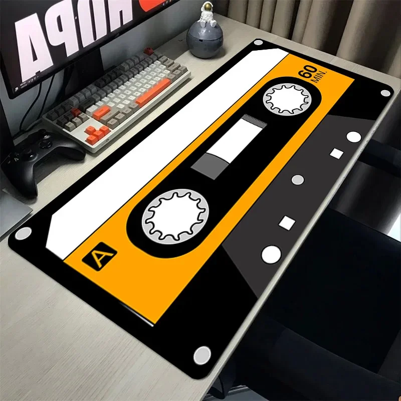 Vintage Cassette Music Tape Computer Mouse Pad Speed Desk Mat Mousepad Gamer Accessori Da Gioco Tastiera Cabinet Mats Pc Xxl Rgb