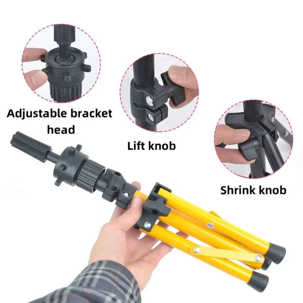 حامل شعر مستعار ثلاثي القوائم معدني شعر مستعار عار...