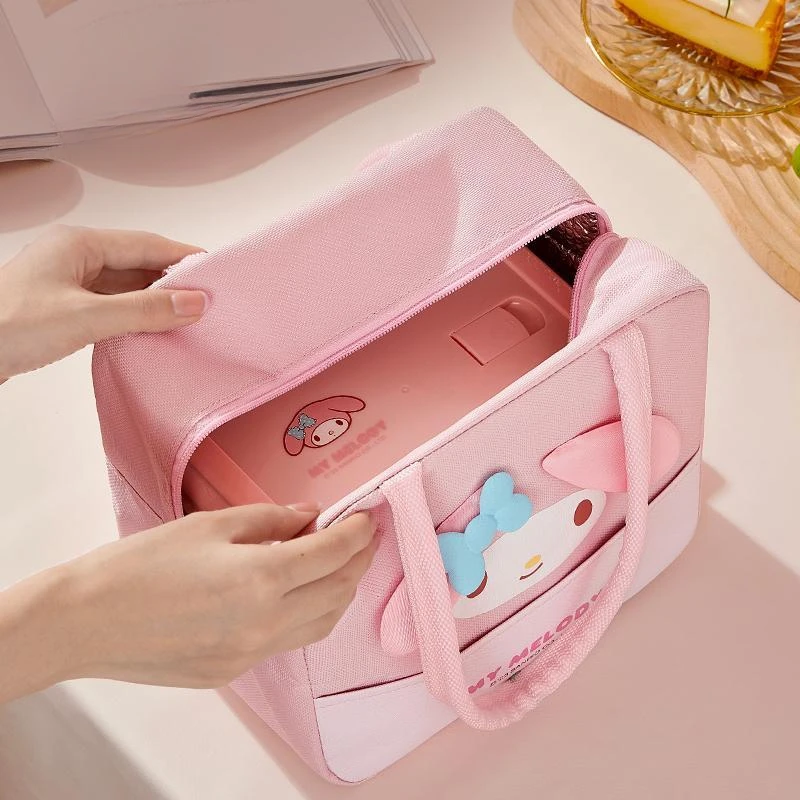 

Sanrio Lunch Box Hellokitty My Melody Cinnamoroll Anime Bento Bag Office Worker Aluminum Foil Thickened Insulated Bag Meal Bag
