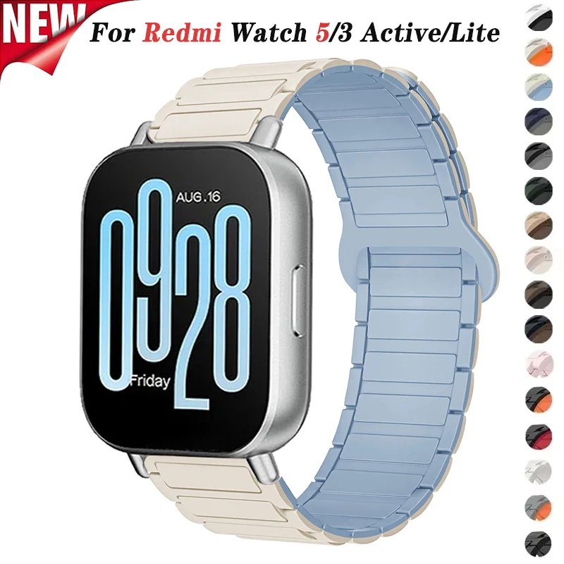 Magnetic Silicone Loop Strap - 22mm Wristband Bracelet