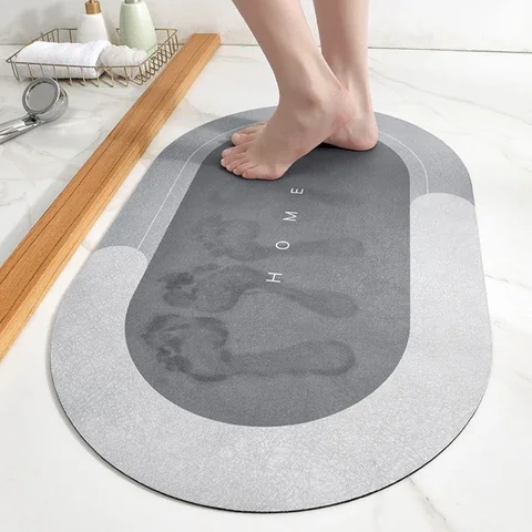 

Highly Absorbent Bathroom Rug Fast Drying Bath Mat Non-slip Entryway Carpet Floor Mats Kitchen Toilet Home Decor Room