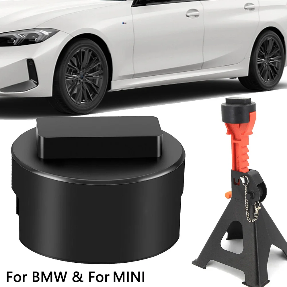 

For BMW For MINI Jack Stand Adapter Rubber Pads Fits 2-3 Ton Jackstands Black Rubber Auto Acesssories