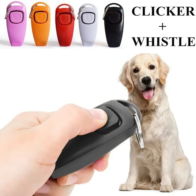 2-in-1 Portable Dog Training Clickers & Whistle Keychain - Perfect