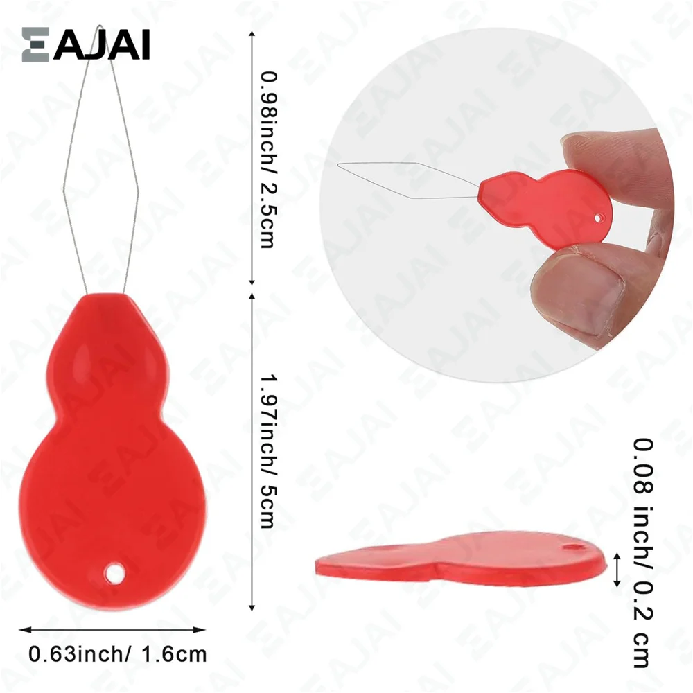 Eajai DIY 바늘 실 꿰기, 노인 가이드 쉬운 장치, 자동 실 재봉 도구, 수제 재봉 액세서리, 펀치 바늘, 50 개