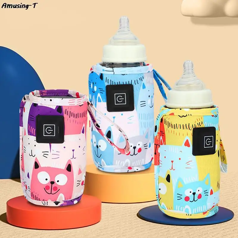 

USB Milk Water Warmer Travel Stroller Insulated Bag Baby Nursing Bottle Heater Newborn Infant Portable Bottle Feeding Warmers