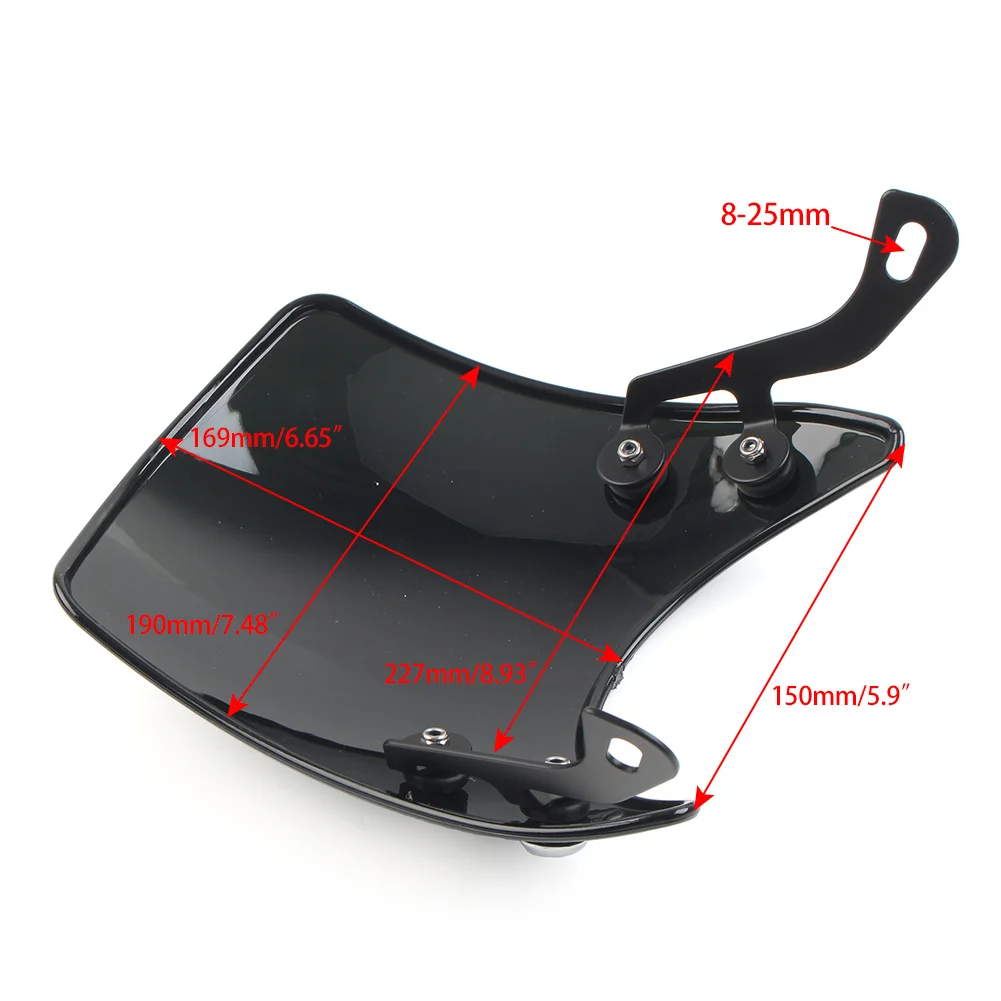 Pare-Brise Court Moto Pour Benelli Leoncino 250 - Déflecteur Vent Noir