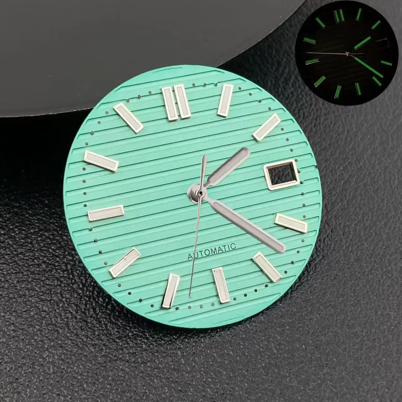High-Quality 30.2mm Green Luminous Watch Dial with Nautilus Design