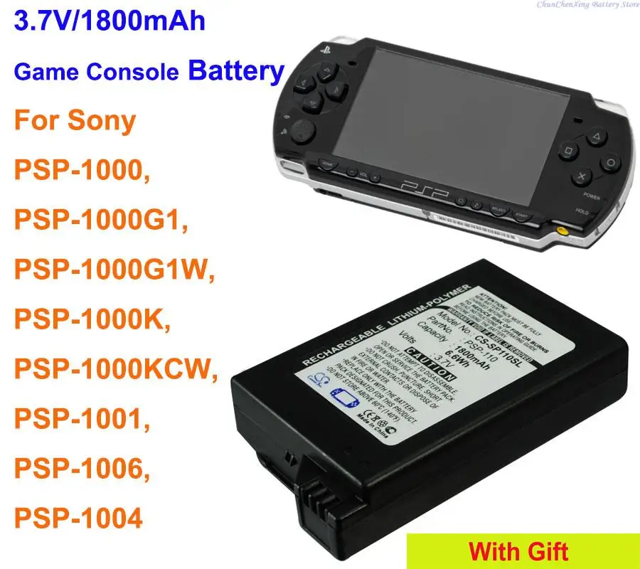 Batteria Cameron Sino 1800Mah Psp-110 Per Sony Psp-1000,Psp-1000G1,Psp-1000G1W,Psp-1000K,Psp-1000Kcw,Psp-1001,Psp-1004,Psp-1006