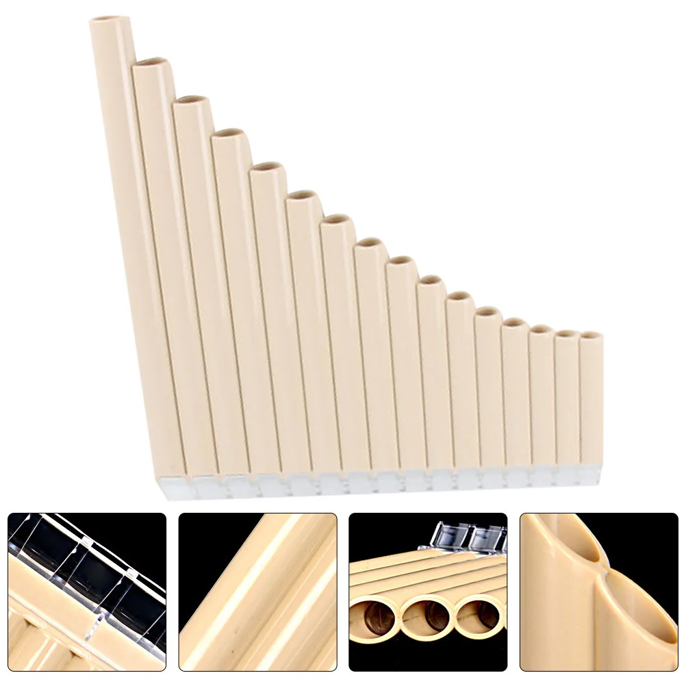 

Wooden Toys 18 Pipe Pan Flutes Major Multifunction Panpipes 18-pipe Traditional Instrument Child